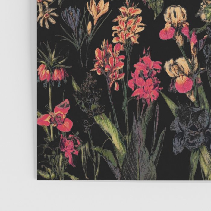 Exotic Midnight Floral Garden Poster Gallery Image 3