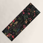 Exotic Midnight Floral Garden Yoga Mat Gallery Image 1