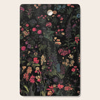 Exotic Midnight Floral Garden Cutting Board Gallery Image 1