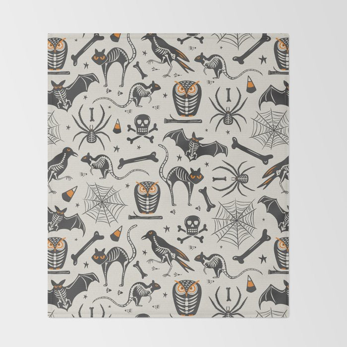 Halloween X-Ray Throw Blanket Gallery Image 2