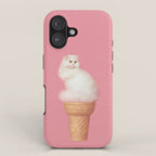 Cat Ice Cream - Pink iPhone Case Gallery Image 1