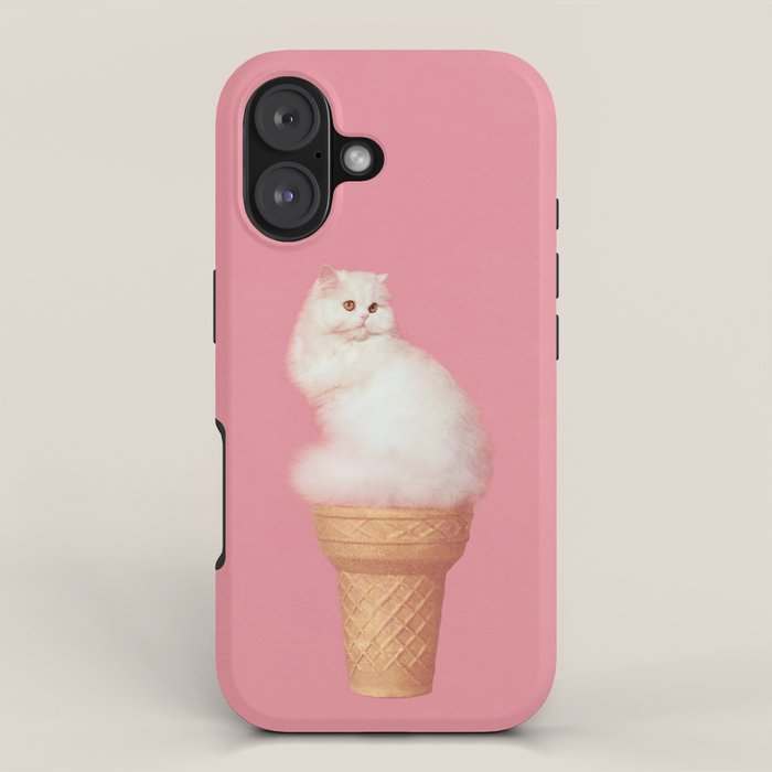 Cat Ice Cream - Pink iPhone Case Gallery Image 1