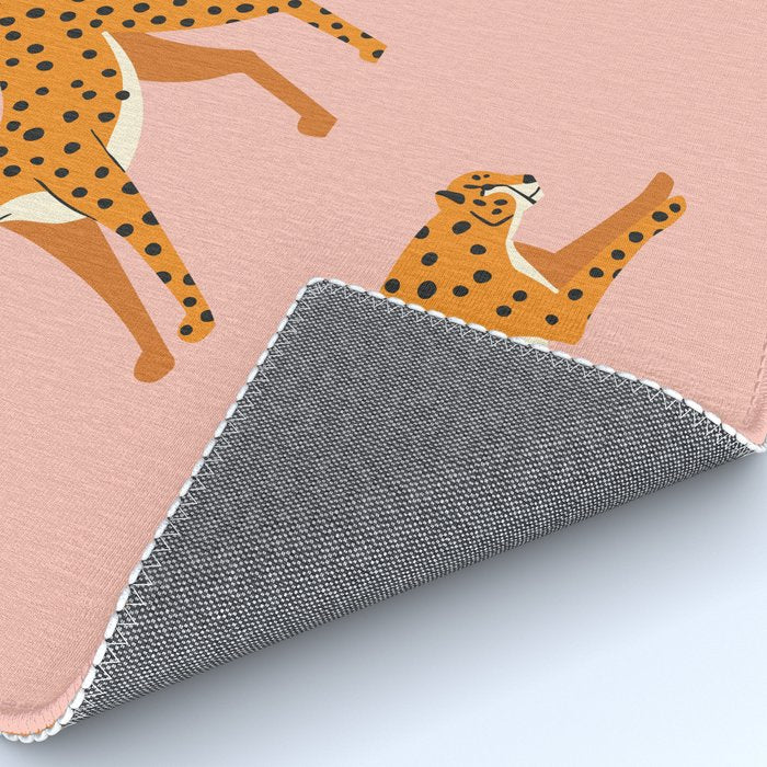 Cheetahs pattern on pink Rug Gallery Image 4