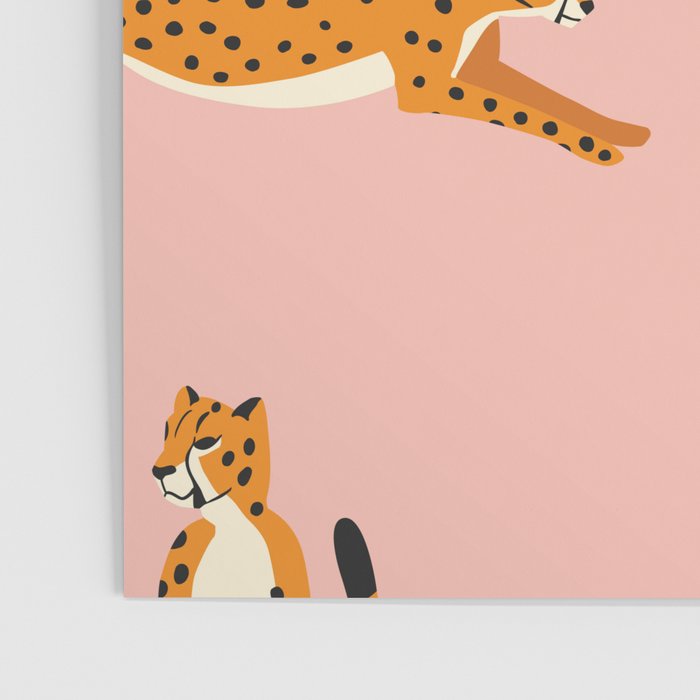 Cheetahs pattern on pink Poster Gallery Image 3