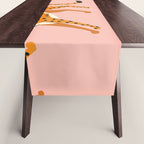 Cheetahs pattern on pink Table Runner Gallery Image 1
