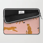 Cheetahs pattern on pink Laptop Sleeve Gallery Image 2