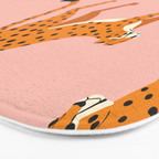 Cheetahs pattern on pink Bath Mat Gallery Image 3