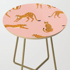 Cheetahs pattern on pink Side Table Gallery Image 2