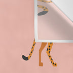 Cheetahs pattern on pink Wall Tapestry Gallery Image 3