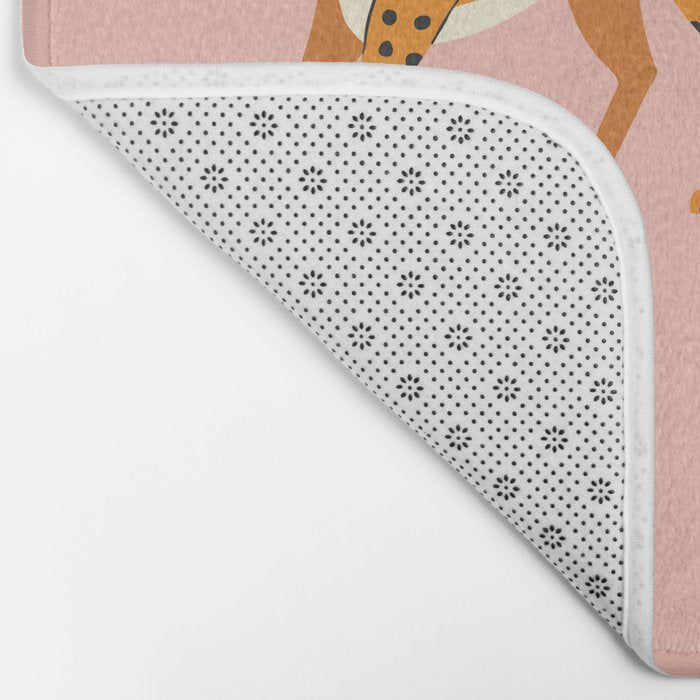 Cheetahs pattern on pink Bath Mat Gallery Image 2