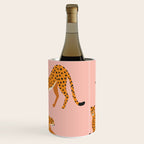 Cheetahs pattern on pink Wine Chiller Gallery Image 1