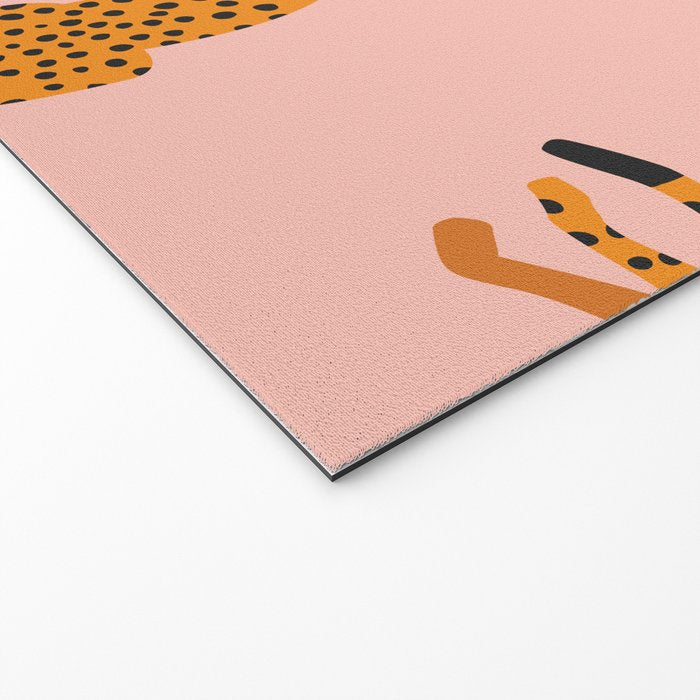 Cheetahs pattern on pink Welcome Mat Gallery Image 2