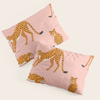 Cheetahs pattern on pink Pillow Sham Gallery Image 3