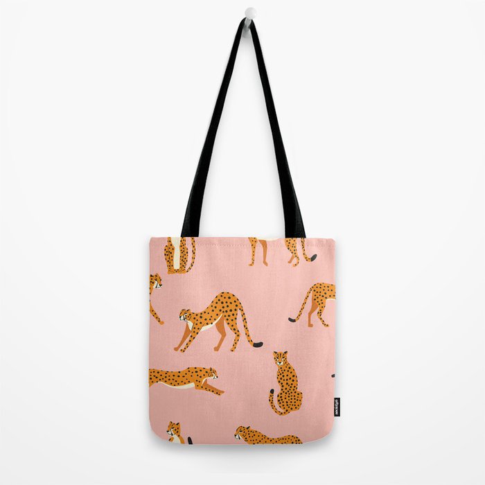 Cheetahs pattern on pink Tote Bag Gallery Image 2