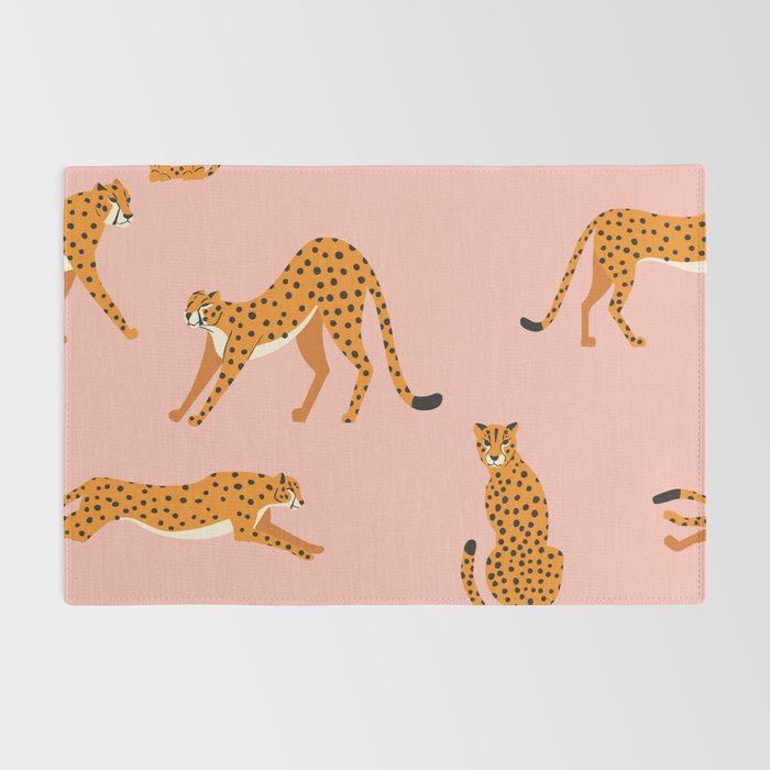 Cheetahs pattern on pink Rug Gallery Image 2