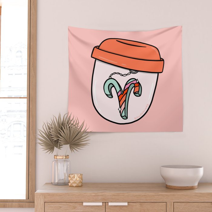 Aries Keychain Wall Tapestry Gallery Image 2