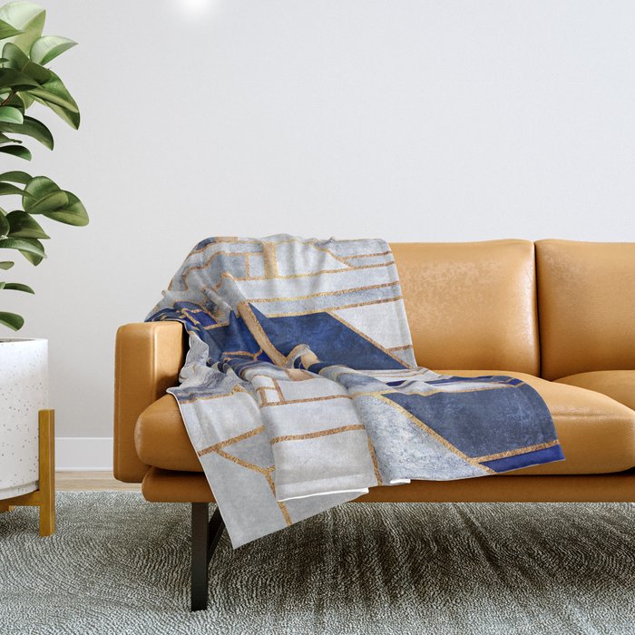 Blue Winter Sky Throw Blanket Gallery Image 1