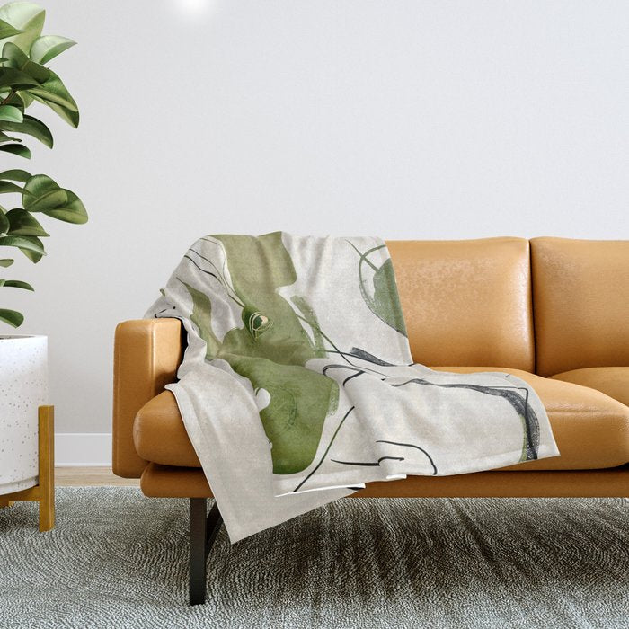 Abstract Minimal Horse Throw Blanket Gallery Image 1