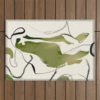 Abstract Minimal Horse Outdoor Rug Gallery Image 1