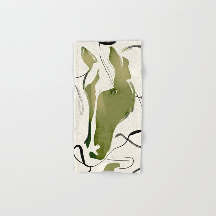 Abstract Minimal Horse Bath Towel Gallery Image 1