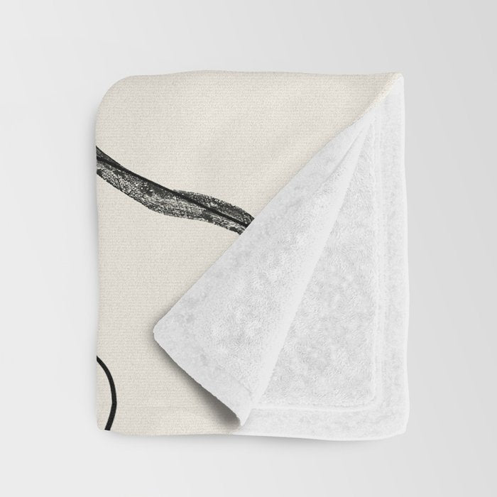 Abstract Minimal Horse Throw Blanket Gallery Image 3