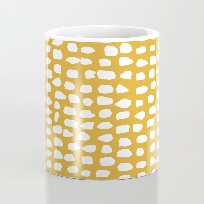 Dots (Mustard Yellow) Coffee Mug Gallery Image 4
