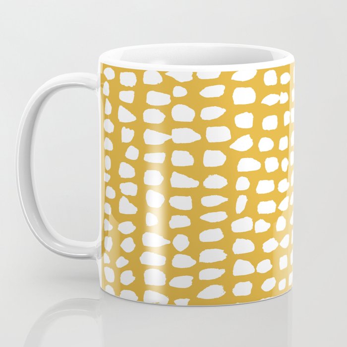 Dots (Mustard Yellow) Coffee Mug Gallery Image 3