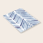 Indigo herringbone - watercolor blue chevron Notebook Gallery Image 3