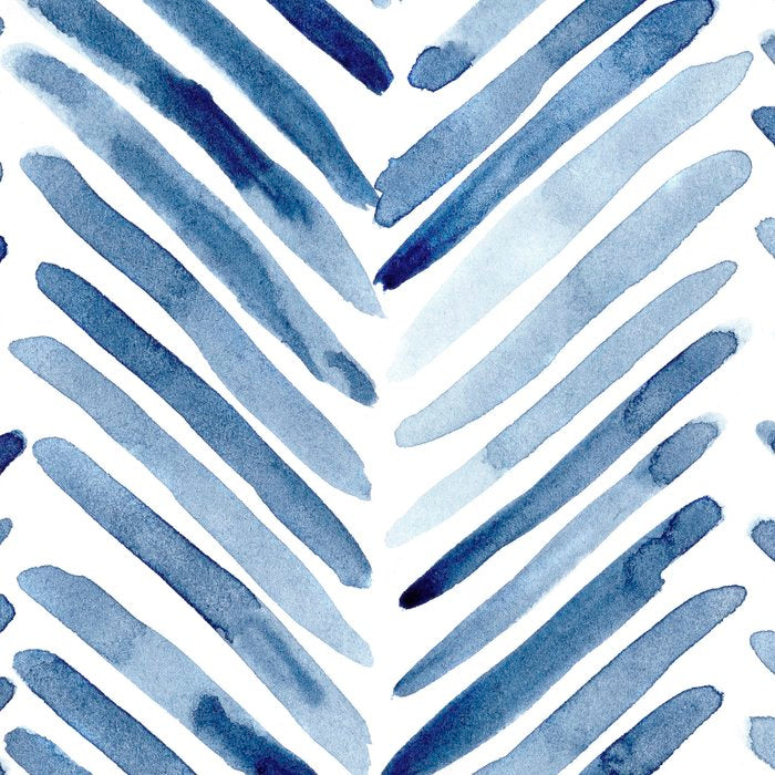 Indigo herringbone - watercolor blue chevron Coffee Mug Gallery Image 2