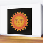 Sunshine Faces - Charcoal Wall Mural Gallery Image 2