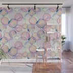 Watercolor circles overlay Wall Mural Gallery Image 1