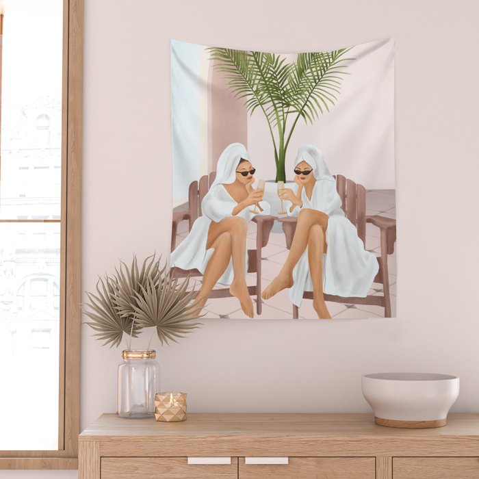Morning with a friend III Wall Tapestry Gallery Image 2