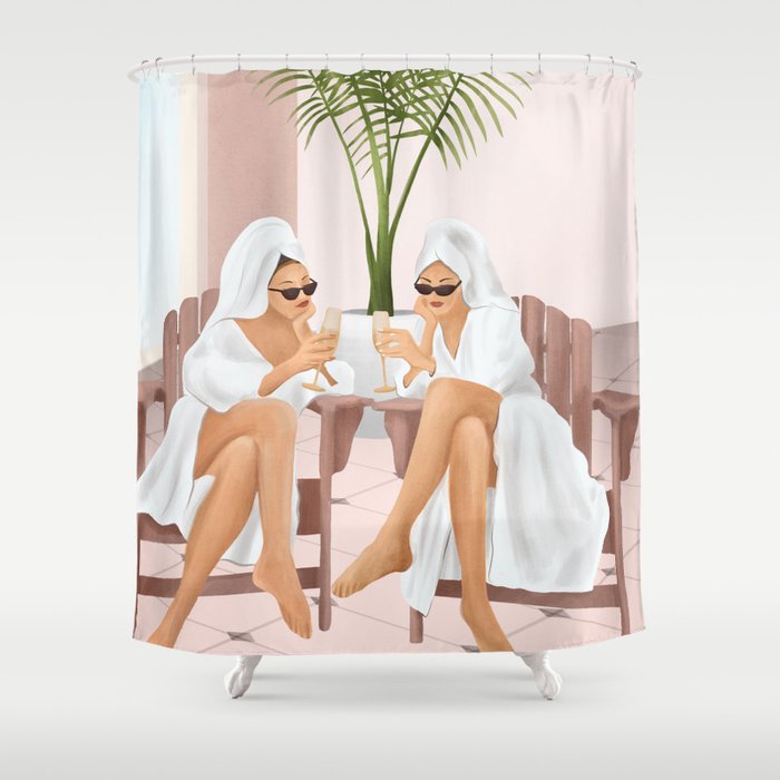 Morning with a friend III Shower Curtain Gallery Image 1