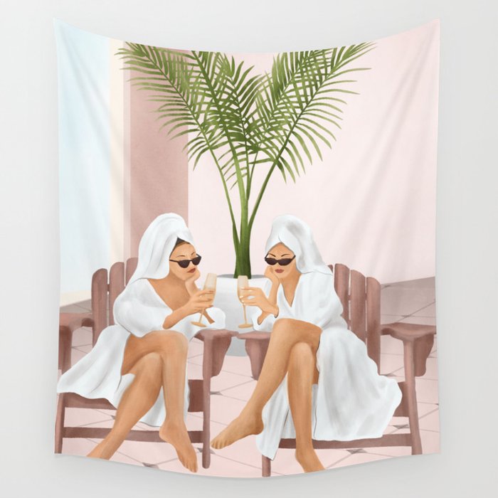 Morning with a friend III Wall Tapestry Gallery Image 1