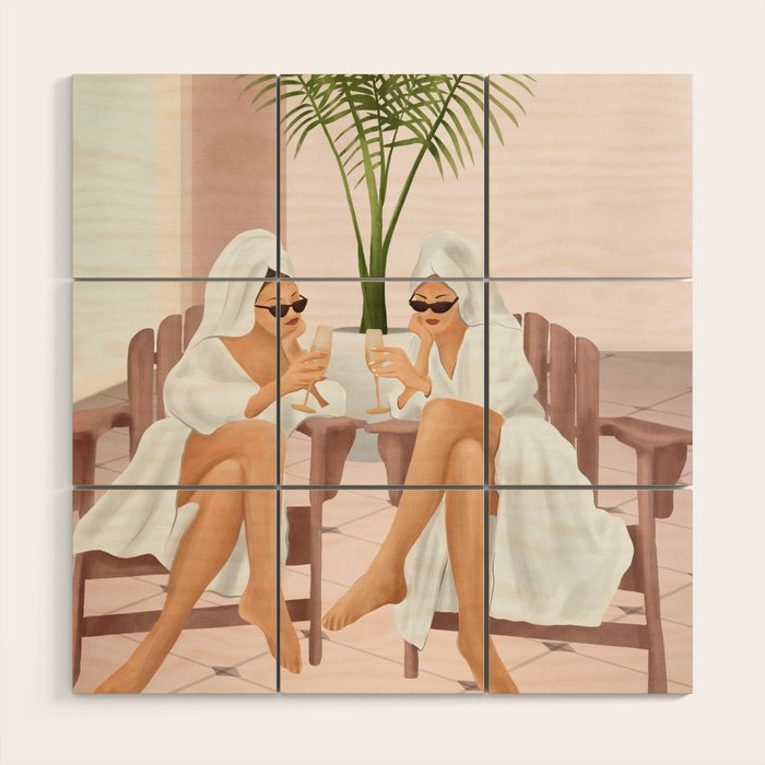 Morning with a friend III Wood Wall Art Gallery Image 1