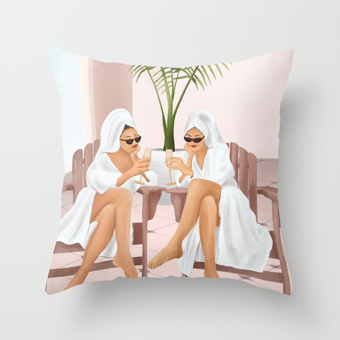 Morning with a friend III Throw Pillow Gallery Image 6