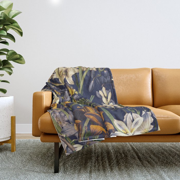 Tropical Flora IV Throw Blanket Gallery Image 1