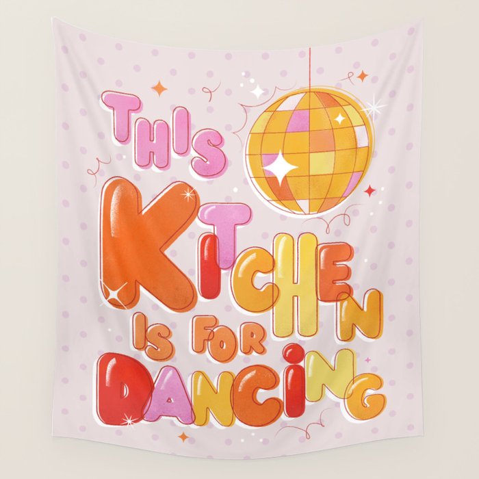 This Kitchen Is For Dancing Wall Tapestry Gallery Image 4