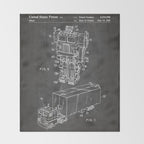 Optimus Prime Patent - Transformers Fan Comic Book Geek Art - Black Chalkboard Throw Blanket Gallery Image 2