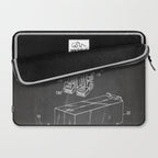 Optimus Prime Patent - Transformers Fan Comic Book Geek Art - Black Chalkboard Laptop Sleeve Gallery Image 2