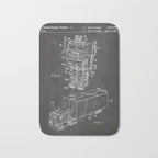 Optimus Prime Patent - Transformers Fan Comic Book Geek Art - Black Chalkboard Bath Mat Gallery Image 1