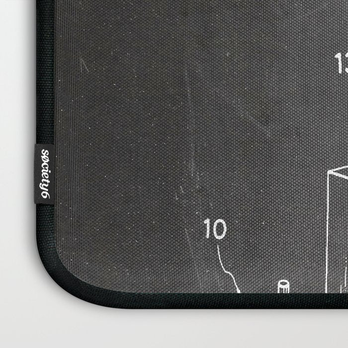 Optimus Prime Patent - Transformers Fan Comic Book Geek Art - Black Chalkboard Laptop Sleeve Gallery Image 3