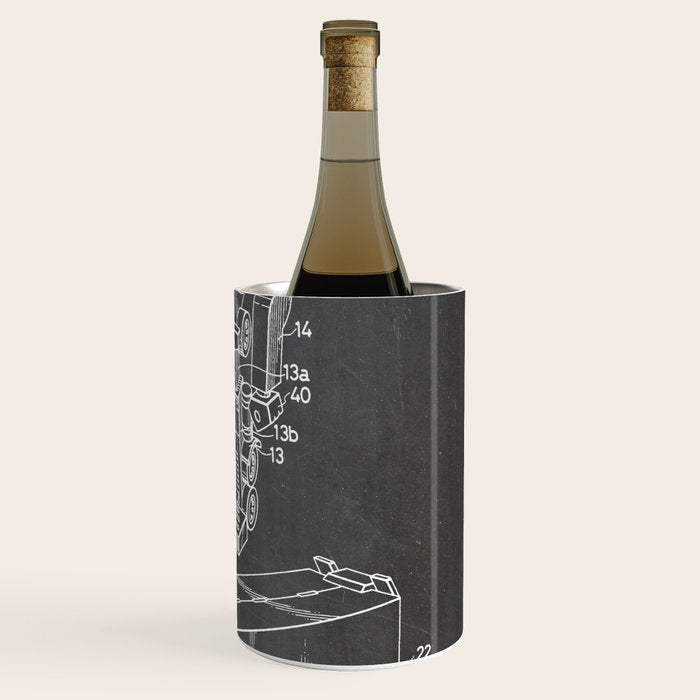 Optimus Prime Patent - Transformers Fan Comic Book Geek Art - Black Chalkboard Wine Chiller Gallery Image 3