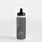 Optimus Prime Patent - Transformers Fan Comic Book Geek Art - Black Chalkboard Water Bottle Gallery Image 2