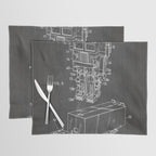 Optimus Prime Patent - Transformers Fan Comic Book Geek Art - Black Chalkboard Placemat Gallery Image 1
