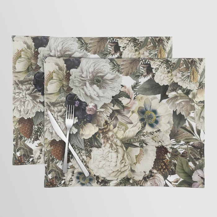 Christmas Vintage Floral Placemat Gallery Image 1