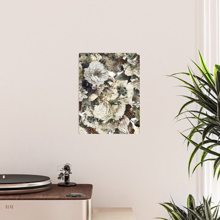 Christmas Vintage Floral Poster Gallery Image 2
