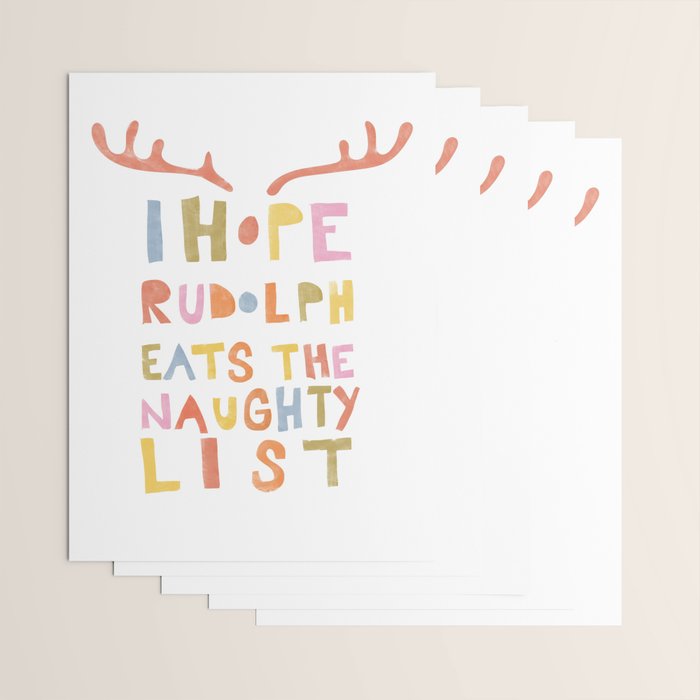 Hope Rudolph Eats The Naughty List Wrapping Paper Gallery Image 3