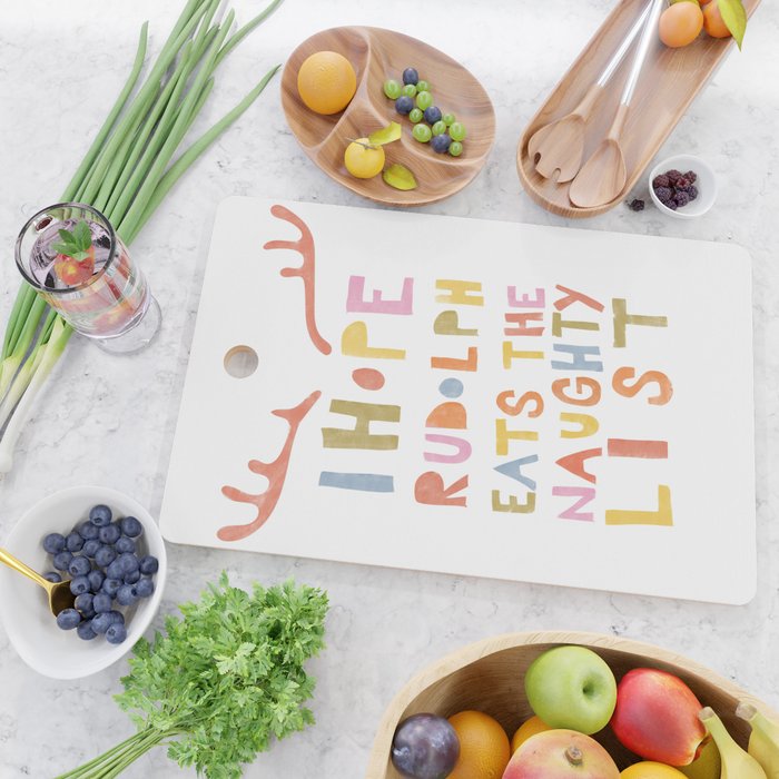 Hope Rudolph Eats The Naughty List Cutting Board Gallery Image 2