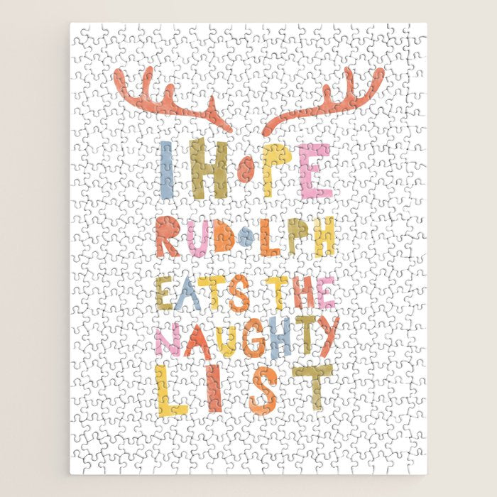 Hope Rudolph Eats The Naughty List Jigsaw Puzzle Gallery Image 1